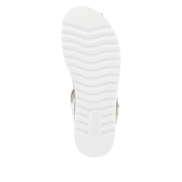 Remonte D0Q55-90 Ladies White/Silver Touch Fastening Sandals-elevate your sole