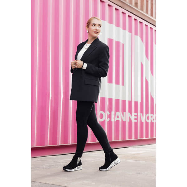 Remonte D0T75-03 Ladies Black Suede Side Zip Ankle Boots-elevate your sole