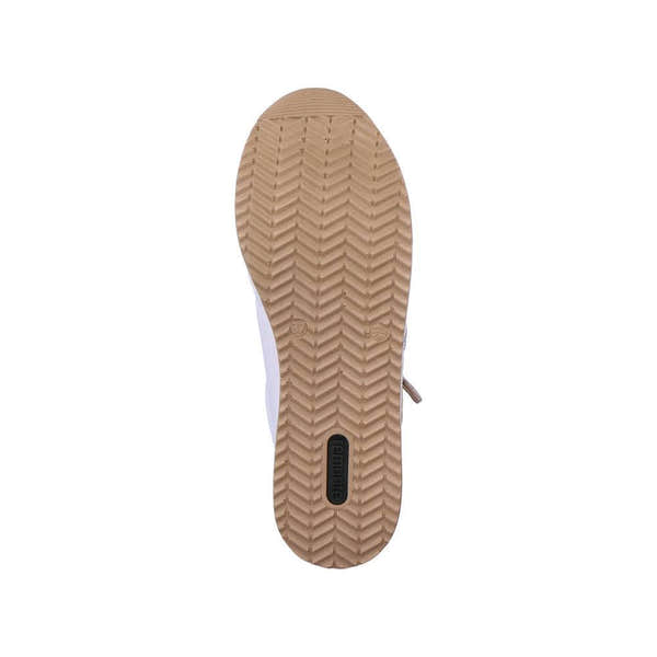 Remonte D1318-80 Ladies White And Rose Gold Leather & Textile Zip & Lace Trainers-elevate your sole