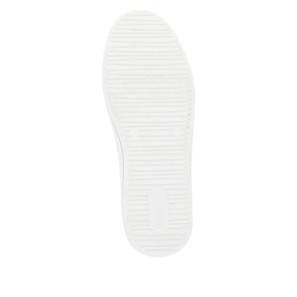 Remonte D1C01-80 Ladies White Leather Zip & Lace Trainers-elevate your sole