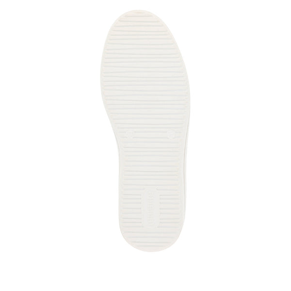 Remonte D1C01-81 Ladies Off White Leather Zip & Lace Trainers-elevate your sole