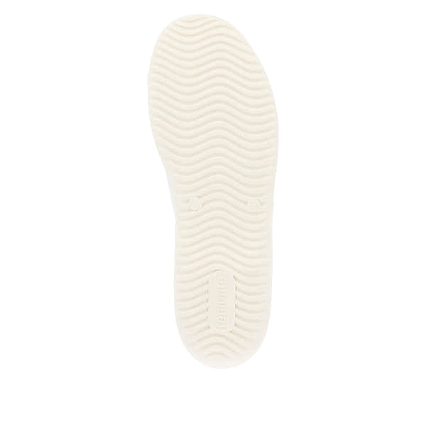 Remonte D1E00-80 Ladies White Leather Zip & Lace Shoes-elevate your sole
