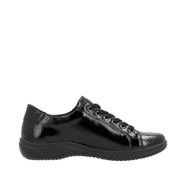 Remonte D1E03-01 Ladies Black Side Zip Shoes-elevate your sole