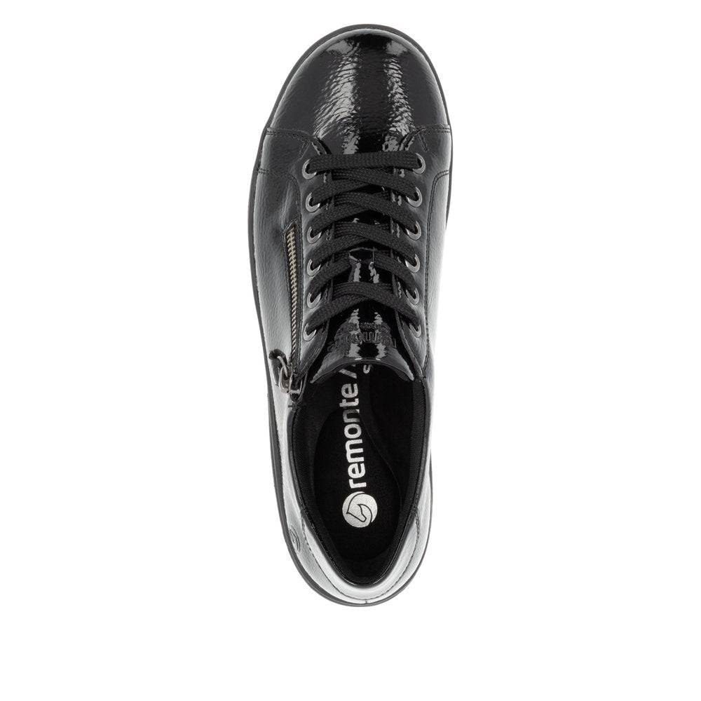 Remonte D1E03-01 Ladies Black Side Zip Shoes-elevate your sole