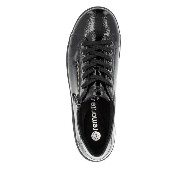 Remonte D1E03-01 Ladies Black Side Zip Shoes-elevate your sole