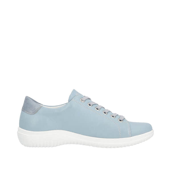 Remonte D1E03-10 Ladies Light Blue Leather Zip & Lace ShoesO-elevate your sole