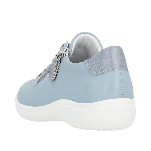 Remonte D1E03-10 Ladies Light Blue Leather Zip & Lace ShoesO-elevate your sole
