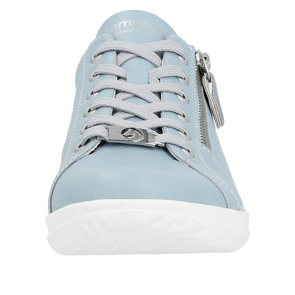 Remonte D1E03-10 Ladies Light Blue Leather Zip & Lace ShoesO-elevate your sole