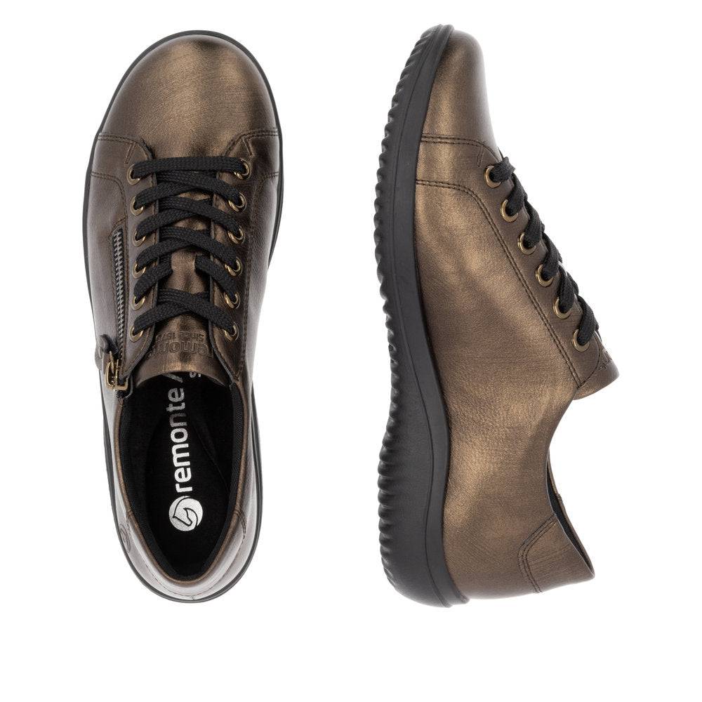 Remonte D1E03-25 Ladies Brown Side Zip Shoes-elevate your sole