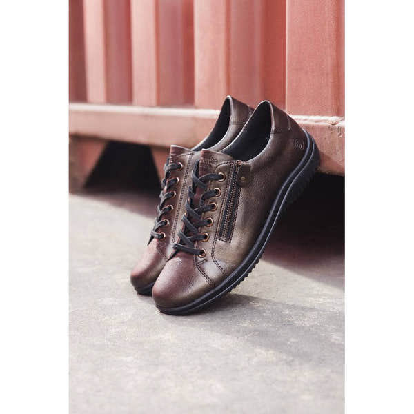 Remonte D1E03-25 Ladies Brown Side Zip Shoes-elevate your sole