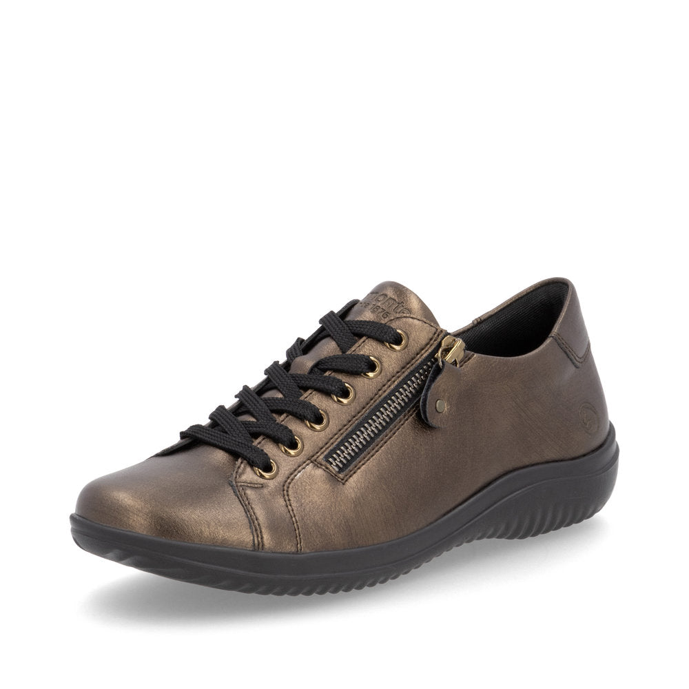 Remonte D1E03-25 Ladies Brown Side Zip Shoes-elevate your sole