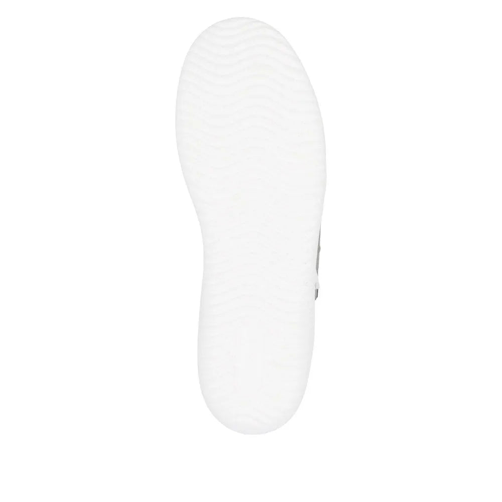 Remonte D1E06-81 women's wide multi-leather side zip trainers with white rubber sole and comfort-focused design.