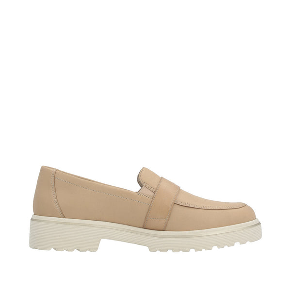 Remonte D1H00-20 Ladies Nude Leather Slip On Loafers-elevate your sole
