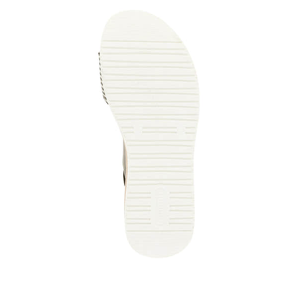 Remonte D1J53-02 Ladies Black/White Leather Touch Fastening Sandals-elevate your sole