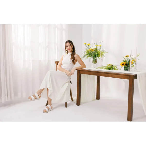 Remonte D1J63-80 ladies white leather touch-fastening sandals, stylish open-toe footwear with adjustable straps and platform sole.