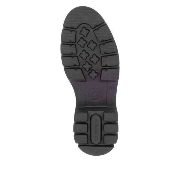Remonte D1W72-03 Ladies Wide Black Suede Zip & Lace Ankle Boots-elevate your sole