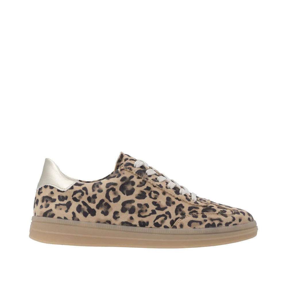 Leopard print sneaker on a white background
