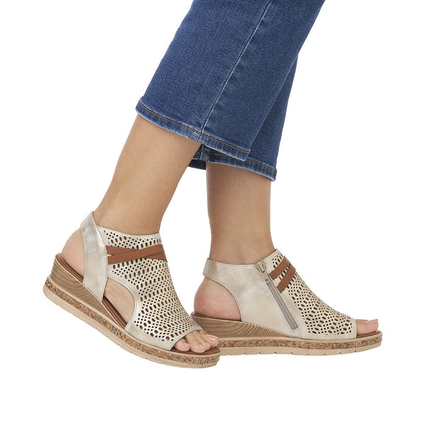 Remonte D3075-60 Ladies Taupe Sandals-elevate your sole