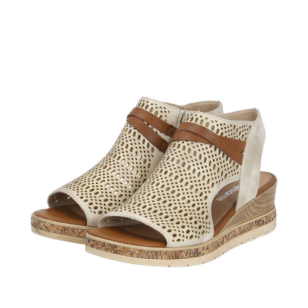 Remonte D3075-60 Ladies Taupe Sandals-elevate your sole