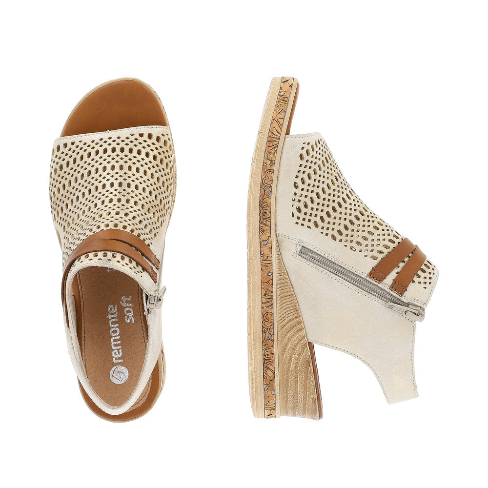 Remonte D3075-60 Ladies Taupe Sandals-elevate your sole