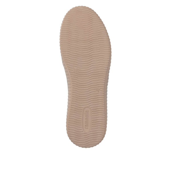 Remonte D3E00-15 women's wide navy/white suede lace up shoes, sole and tread view.