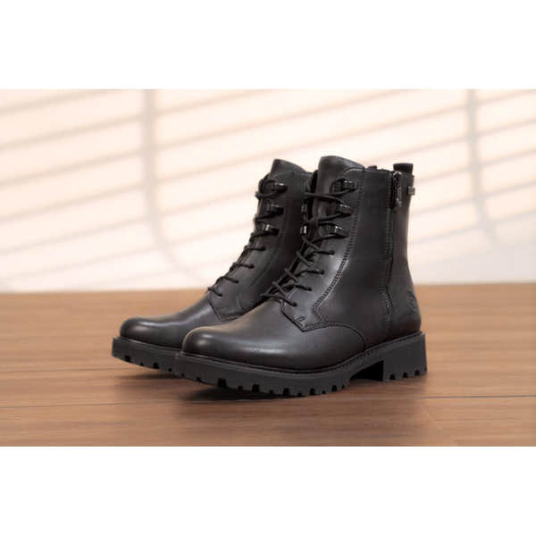 Remonte D8656-00 women's wide black leather water resistant front zip ankle boots, additional product view 15.