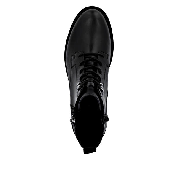 Remonte D8656-00 women's wide black leather water resistant front zip ankle boots, additional product view 4.