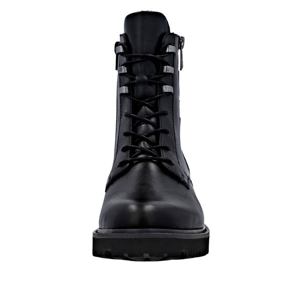 Remonte D8656-00 women's wide black leather water resistant front zip ankle boots, additional product view 6.