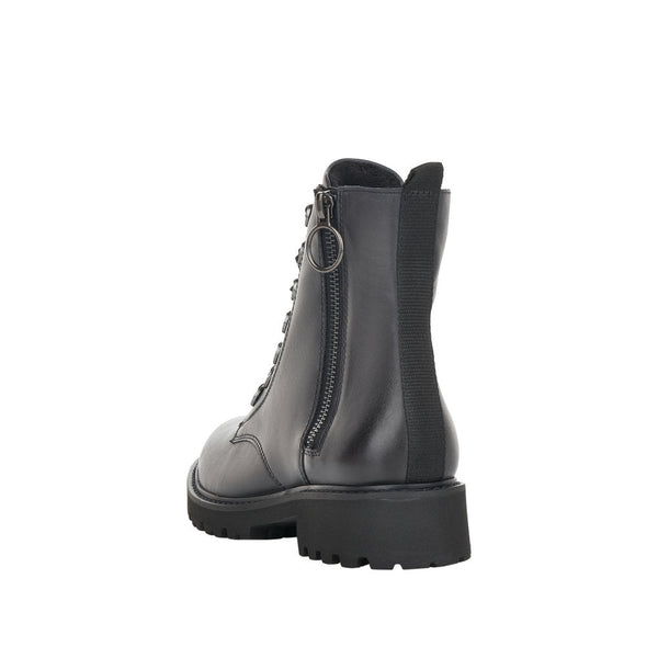 Remonte D8671-14 Ladies Navy Blue Leather Zip & Lace Ankle Boots-elevate your sole