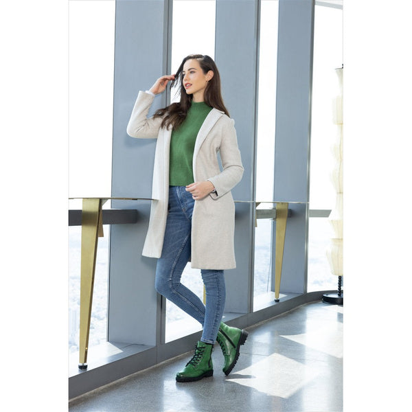 Remonte D8671-53 Ladies Green Leather Zip & Lace Ankle Boots-elevate your sole