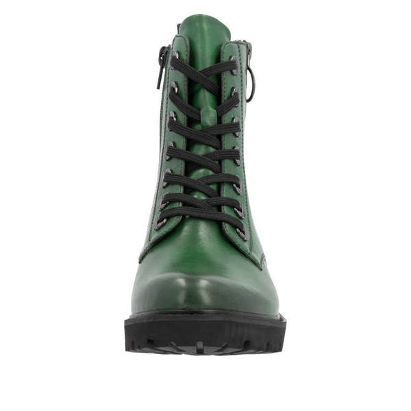 Remonte D8671-53 Ladies Green Leather Zip & Lace Ankle Boots-elevate your sole