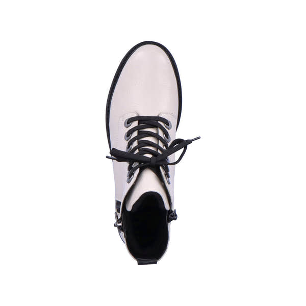 Remonte D8671-81 Ladies White Leather Zip & Lace Ankle Boots-elevate your sole