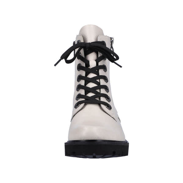 Remonte D8671-81 Ladies White Leather Zip & Lace Ankle Boots-elevate your sole
