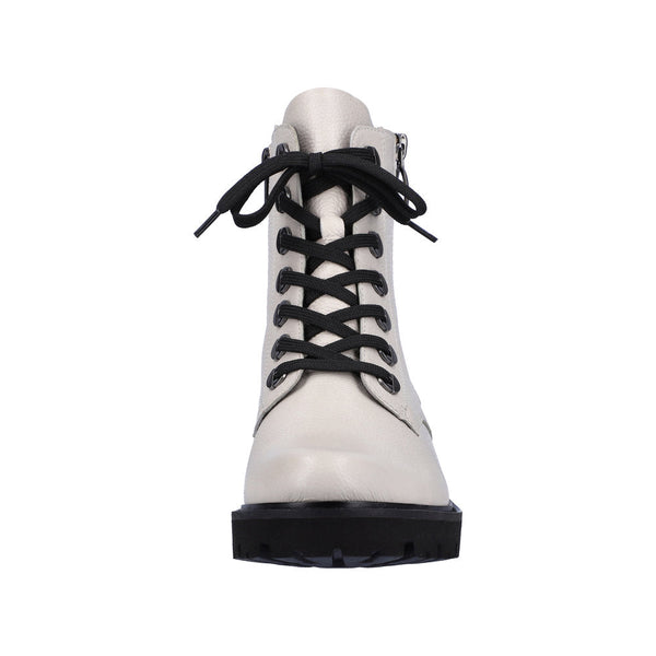 Remonte D8671-81 Ladies White Leather Zip & Lace Ankle Boots-elevate your sole