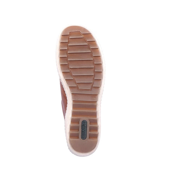 Remonte R1402-22 Ladies Brown Leather Water Resistant Zip & Lace Shoes-elevate your sole
