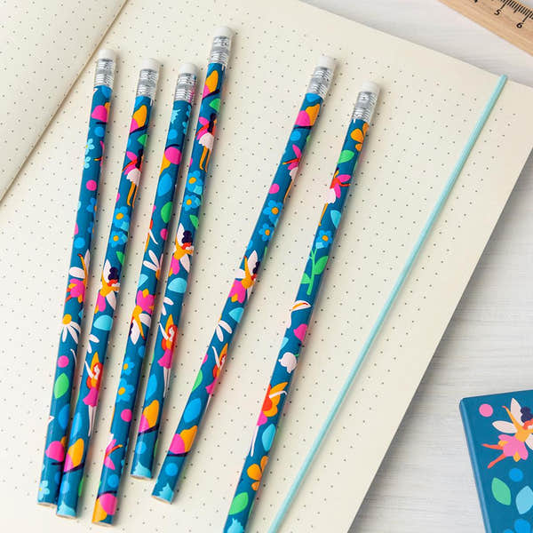 Rex London 29339 Childrens Fairies In The Garden HB Pencils (Set of Six)-elevate your sole