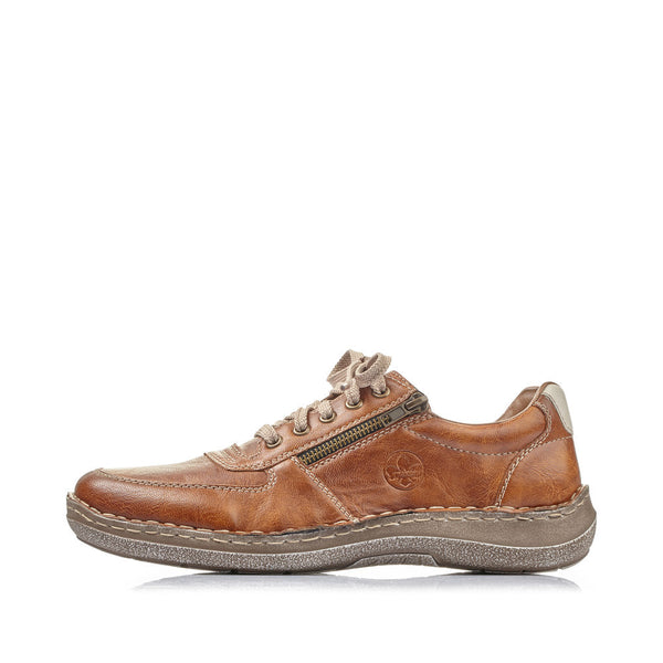 Rieker 03030-25 Sergio Mens Wider Fitting Brown Casual Lace Up Shoes - elevate your sole