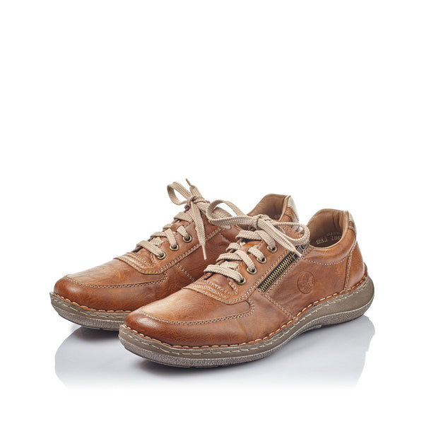 Rieker 03030-25 Sergio Mens Wider Fitting Brown Casual Lace Up Shoes - elevate your sole