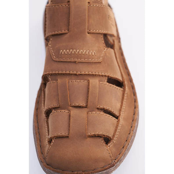Rieker 03078-25 Mens Brown Leather Touch Fastening Sandals-elevate your sole