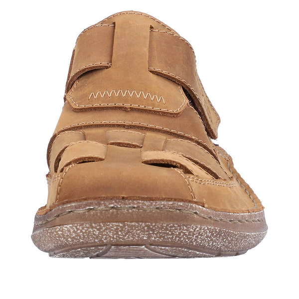 Rieker 03078-25 Mens Brown Leather Touch Fastening Sandals-elevate your sole