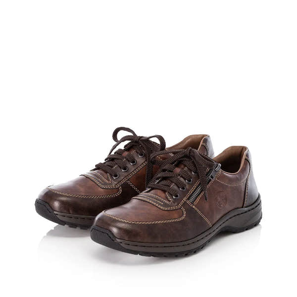 Rieker 03329-25 Mens Brown Lace and Zip Shoes-elevate your sole