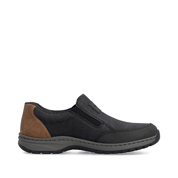Rieker 03354-06 Mens Wide Black Elasticated Shoes