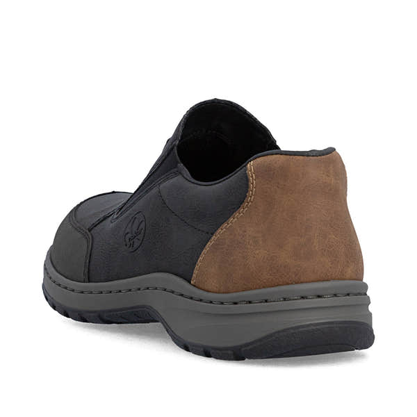 Rieker 03354-06 Mens Wide Black Elasticated Shoes