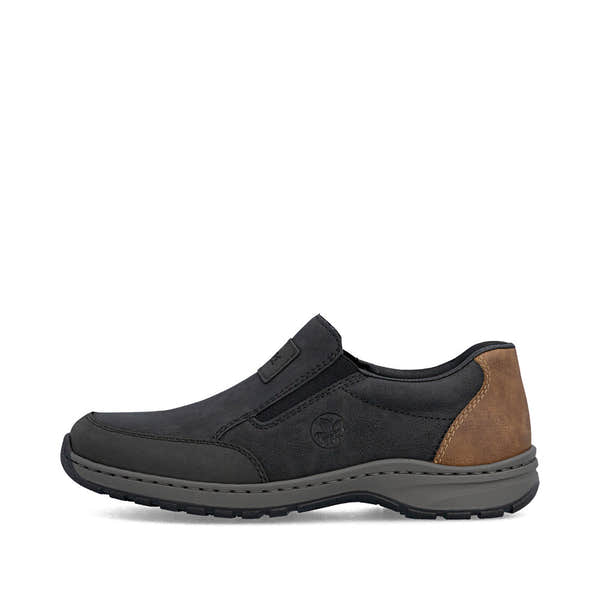 Rieker 03354-06 Mens Wide Black Elasticated Shoes