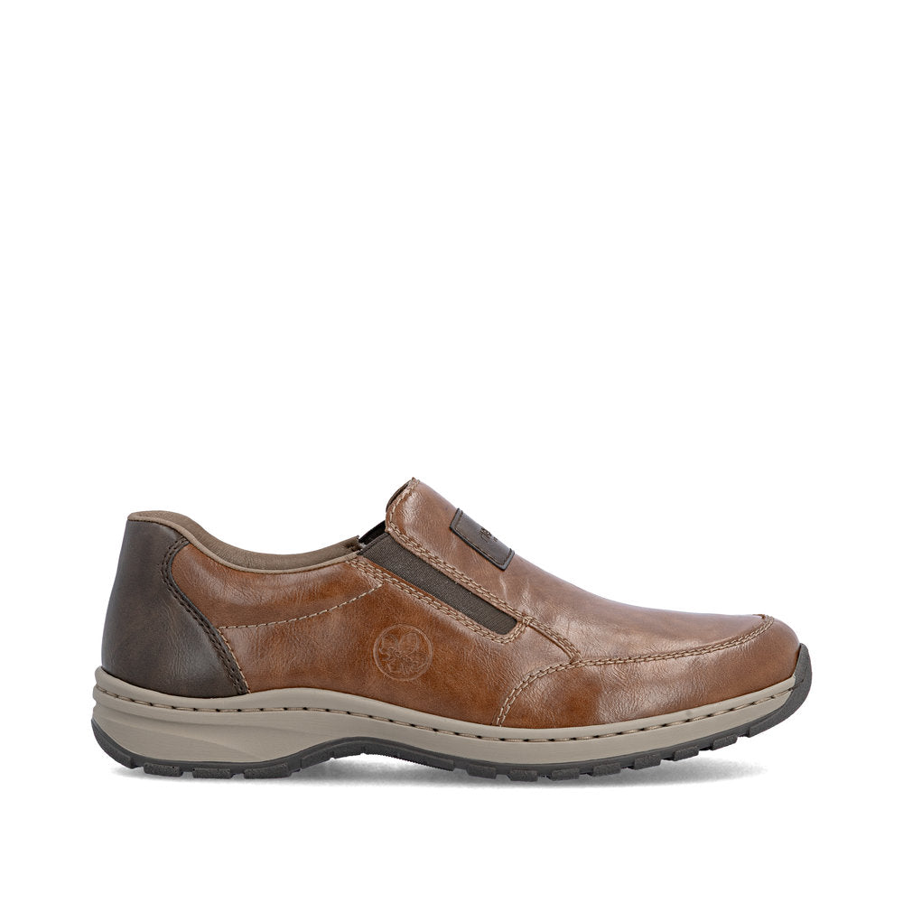Rieker 03354-23 Mens Wide Brown Elasticated Shoes