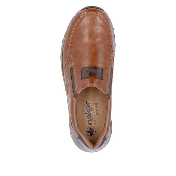 Rieker 03354-23 Mens Wide Brown Elasticated Shoes