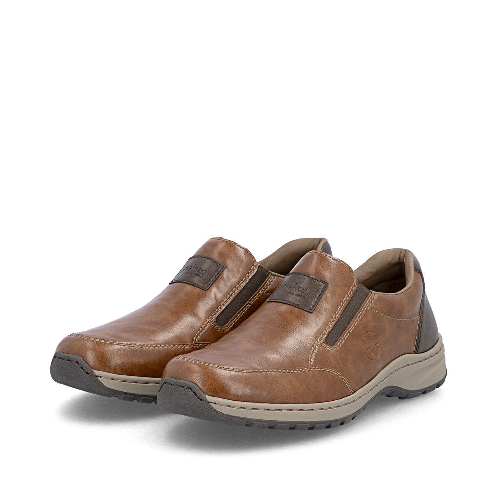 Rieker 03354-23 Mens Wide Brown Elasticated Shoes