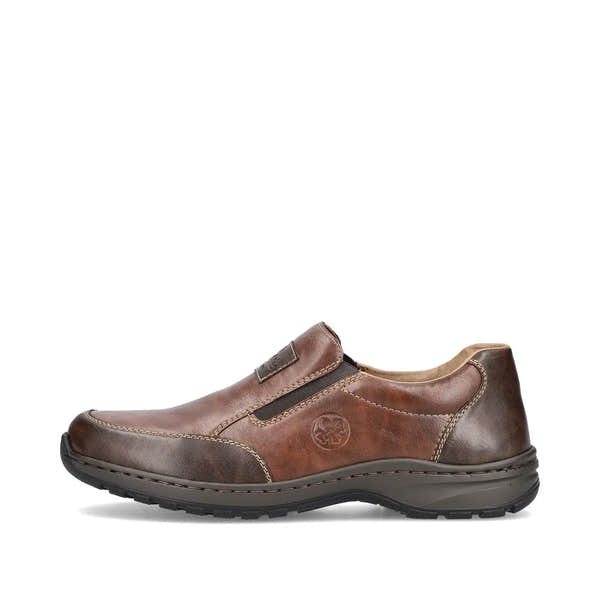 Rieker 03354-26 Mens Brown Leather Slip On Shoes-elevate your sole