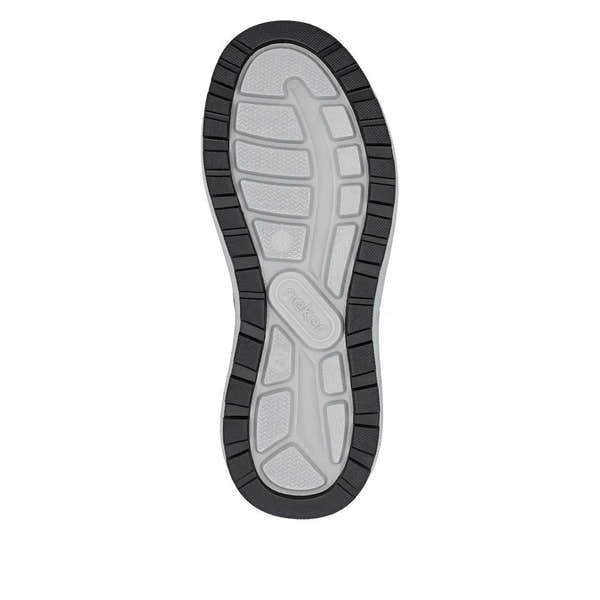 Rieker 06000-54 men's green slip-on shoes with zipper and lace, rubber sole, casual footwear, comfortable and stylish design.