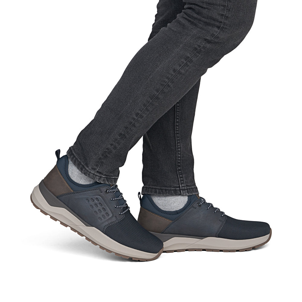 Rieker 06058-14 Mens Wide Navy Elasticated Shoes